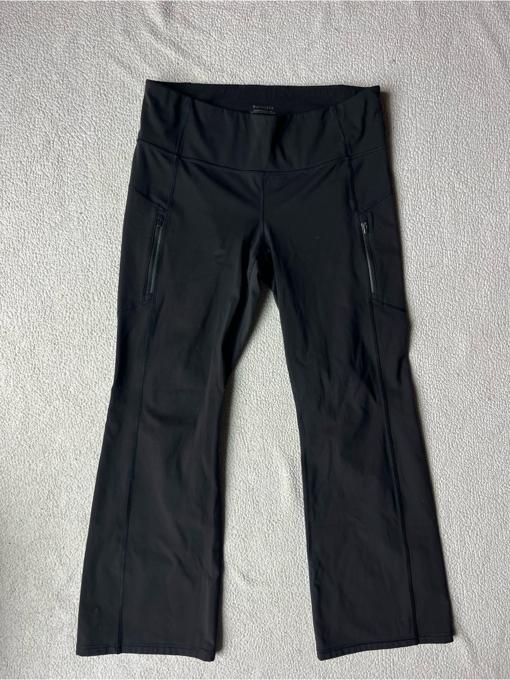 Athleta Rainier Bootcut Pants Black Fleece Lined Womens XL